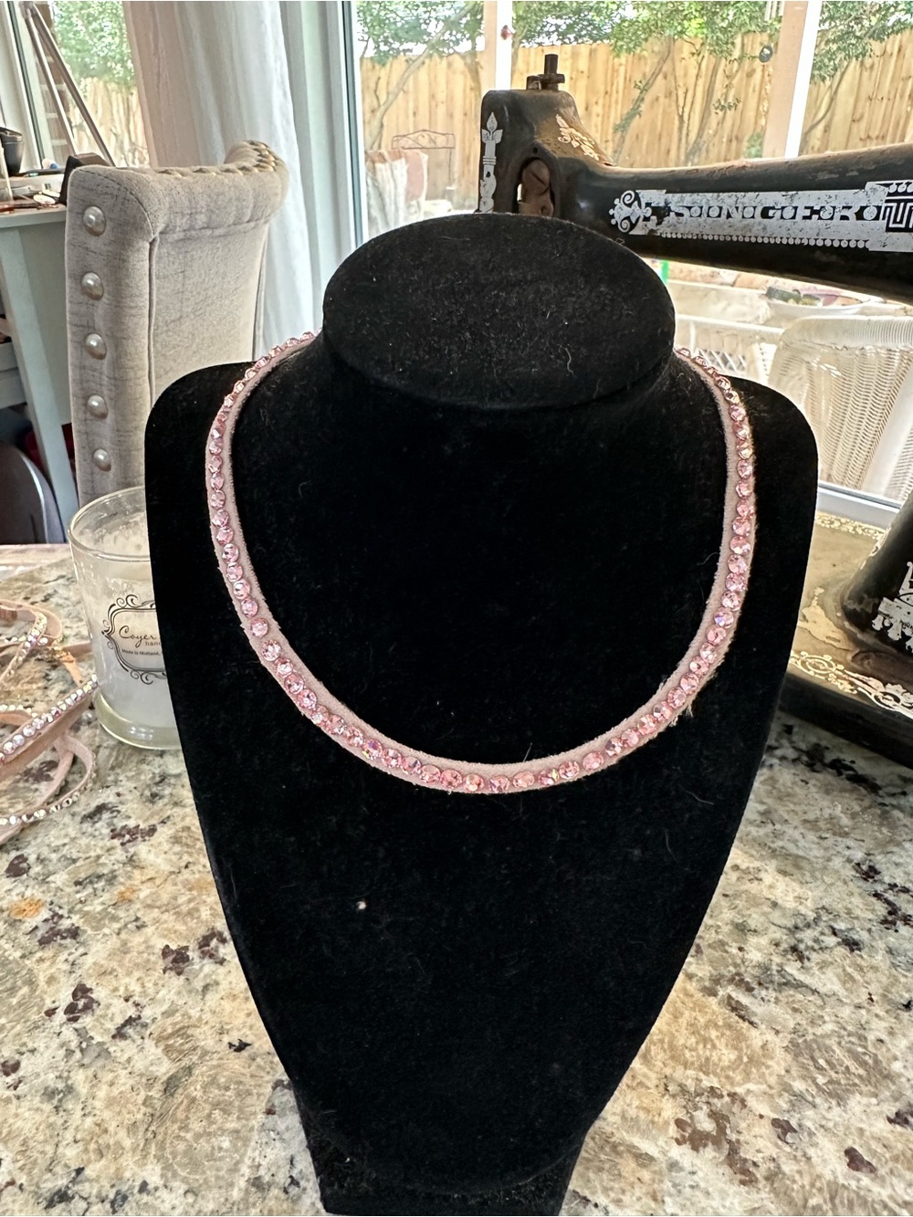 Ballroom, skate, Bellydance Pink Presiosa crystal Necklace - Women Jewelry